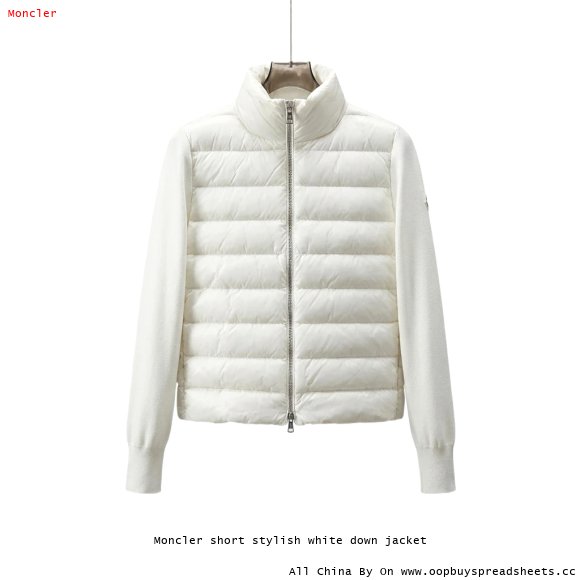 Moncler short stylish white down jacket