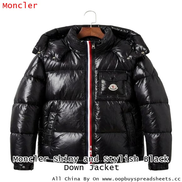 Moncler Shiny and Stylish Black Down Jacket