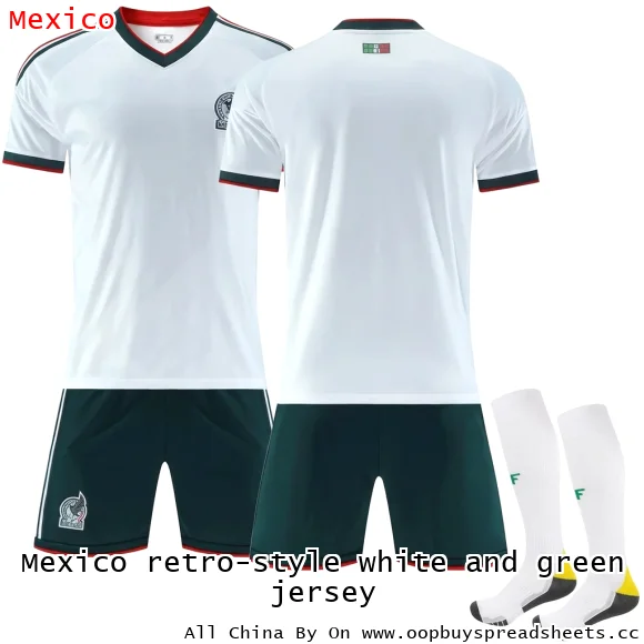 Mexico retro-style white and green jersey