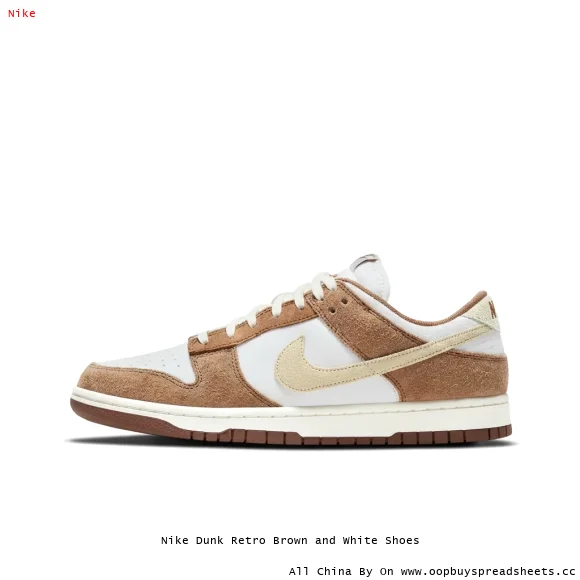 Nike Dunk Retro Brown and White Shoes