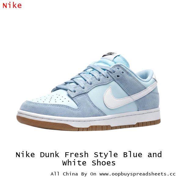 Nike Dunk Fresh Style Blue and White Shoes