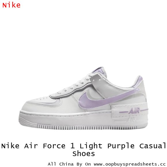 Nike Air Force 1 Light Purple Casual Shoes