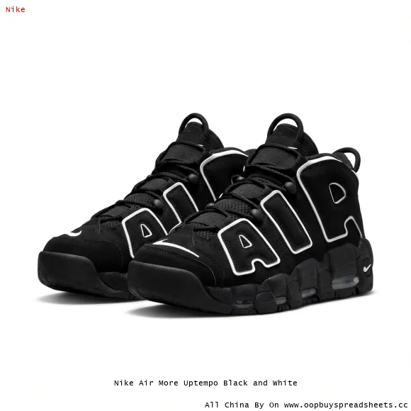 Nike Air More Uptempo Black and White