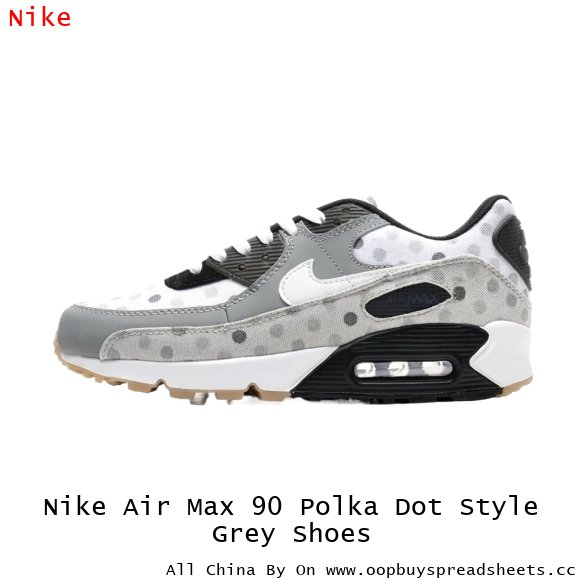 Nike Air Max 90 Polka Dot Style Grey Shoes
