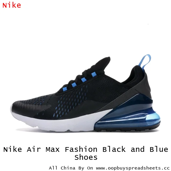Nike Air Max Fashion Black and Blue Shoes