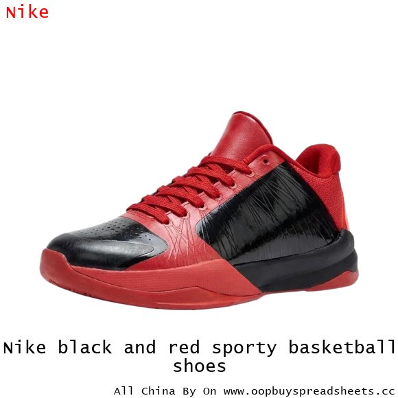Nike black and red sporty basketball shoes