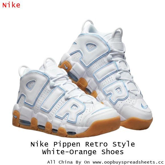Nike Pippen Retro Style White-Orange Shoes
