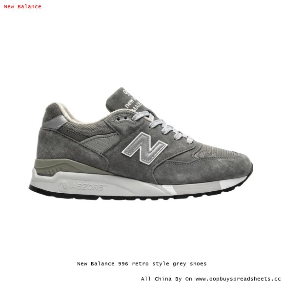 New Balance 996 retro style grey shoes