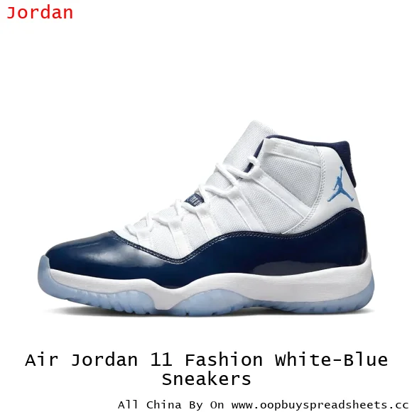 Air Jordan 11 Fashion White-Blue Sneakers