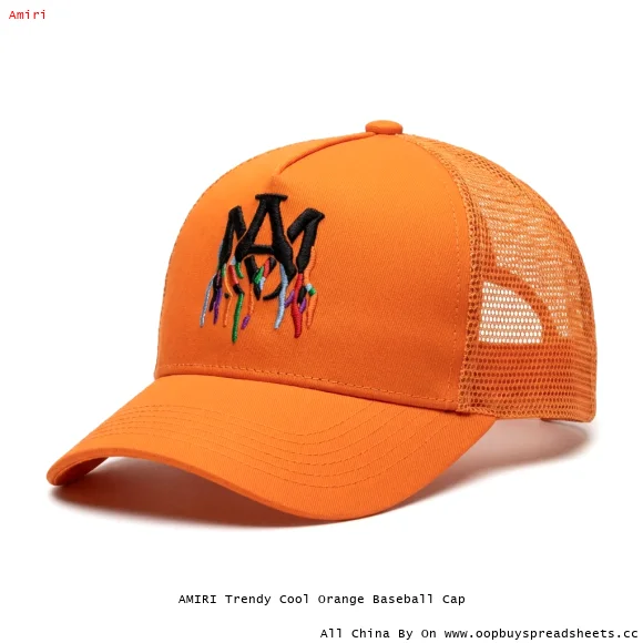 AMIRI Trendy Cool Orange Baseball Cap