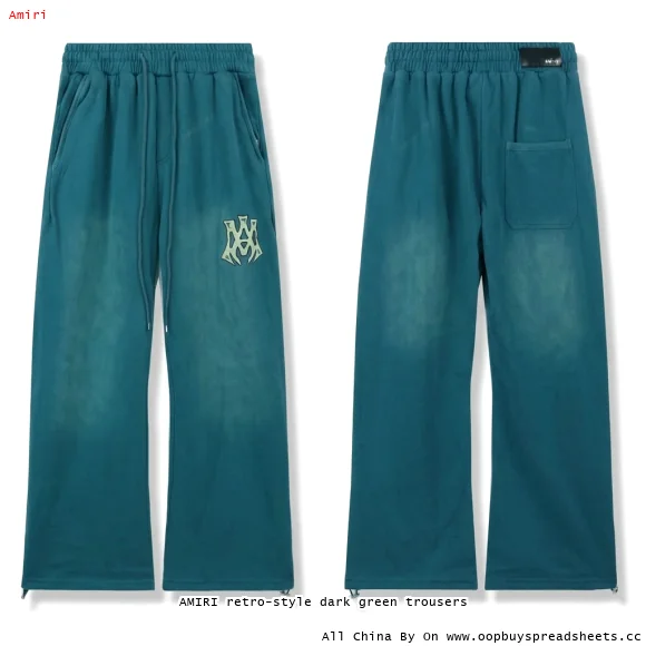 AMIRI retro-style dark green trousers