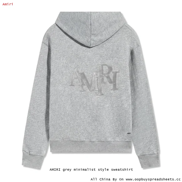 AMIRI grey minimalist style sweatshirt