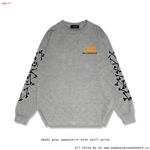 AMIRI grey sweatshirt with skull print
