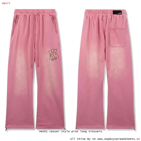 AMIRI casual style pink long trousers