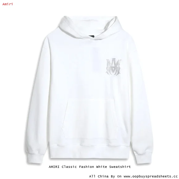AMIRI Classic Fashion White Sweatshirt