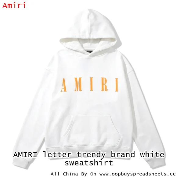AMIRI letter trendy brand white sweatshirt