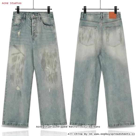 Acne Studios Ripped Retro - Style Jeans