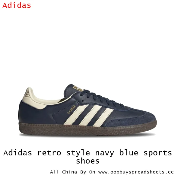 Adidas retro-style navy blue sports shoes