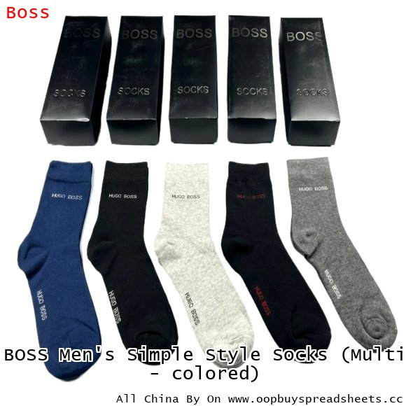 BOSS Men's Simple Style Socks (Multi - colored)