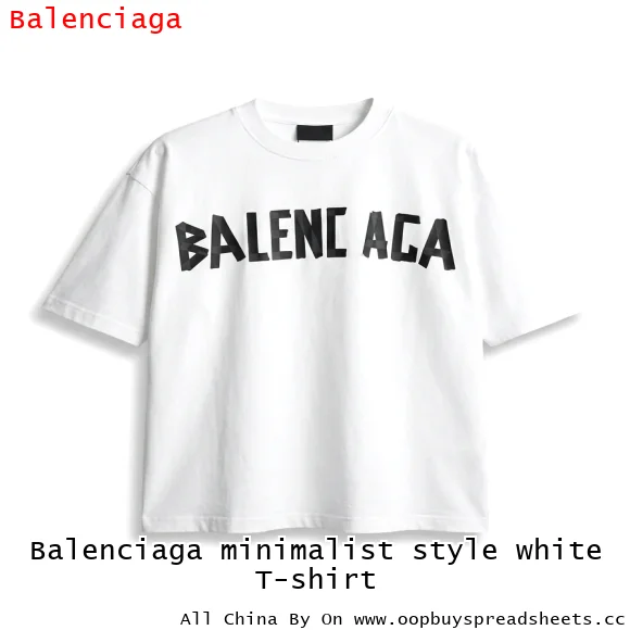 Balenciaga minimalist style white T-shirt