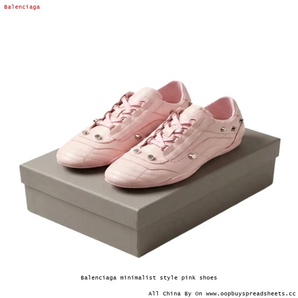 Balenciaga minimalist style pink shoes