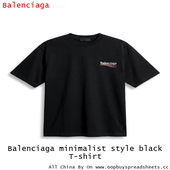 Balenciaga minimalist style black T-shirt
