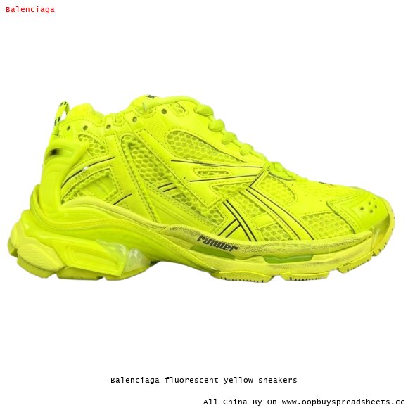 Balenciaga fluorescent yellow sneakers