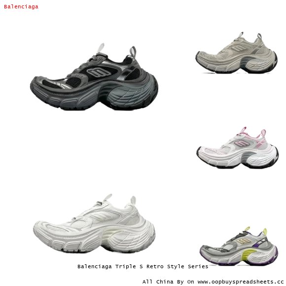 Balenciaga Triple S Retro Style Series