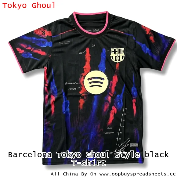 Barcelona Tokyo Ghoul style black T-shirt