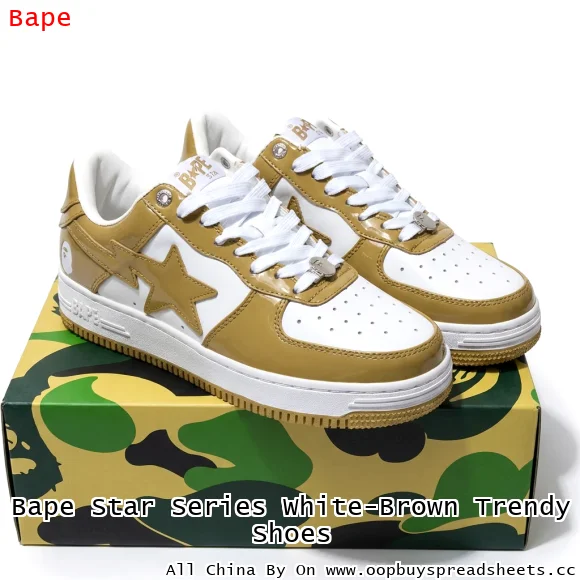 Bape Star Series White-Brown Trendy Shoes
