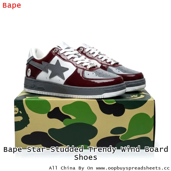 Bape Star-Studded Trendy Wind Board Shoes