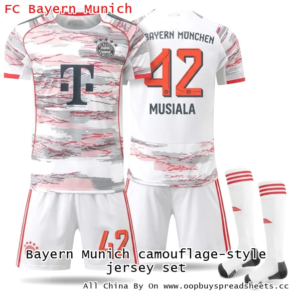 Bayern Munich camouflage-style jersey set