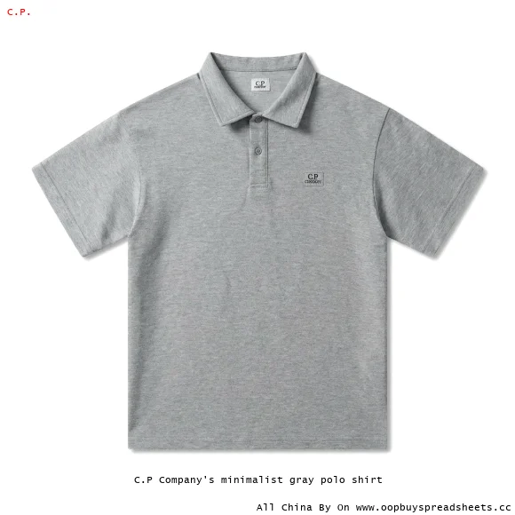 C.P Company's minimalist gray polo shirt