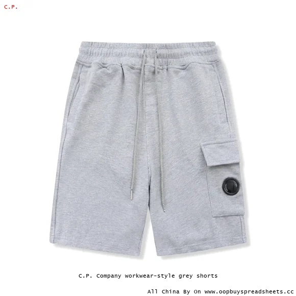 C.P. Company workwear-style grey shorts