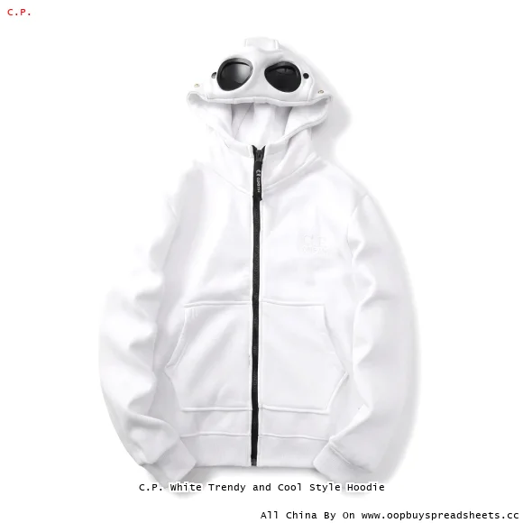 C.P. White Trendy and Cool Style Hoodie