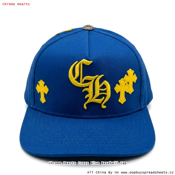 Chrome Hearts Cross Blue Baseball Cap
