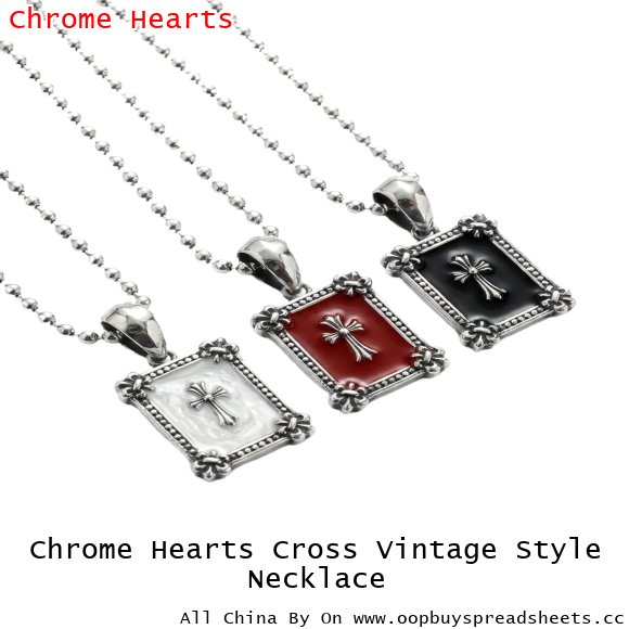 Chrome Hearts Cross Vintage Style Necklace