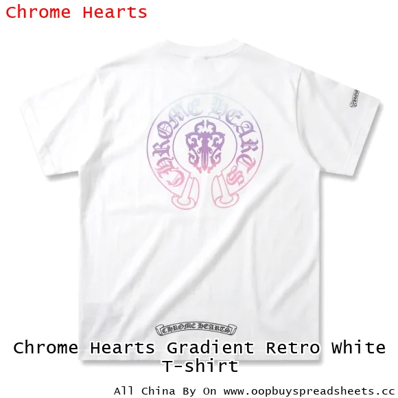 Chrome Hearts Gradient Retro White T-shirt