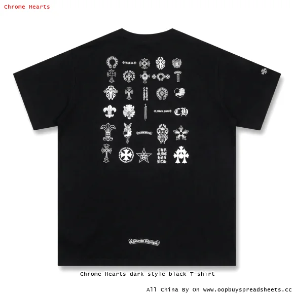 Chrome Hearts dark style black T-shirt