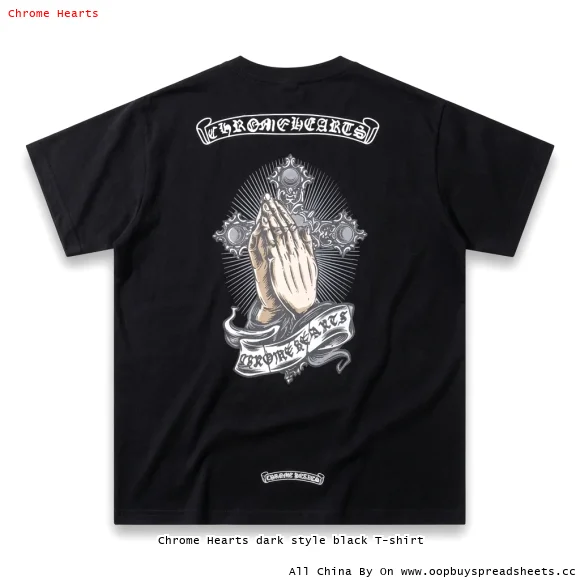 Chrome Hearts dark style black T-shirt
