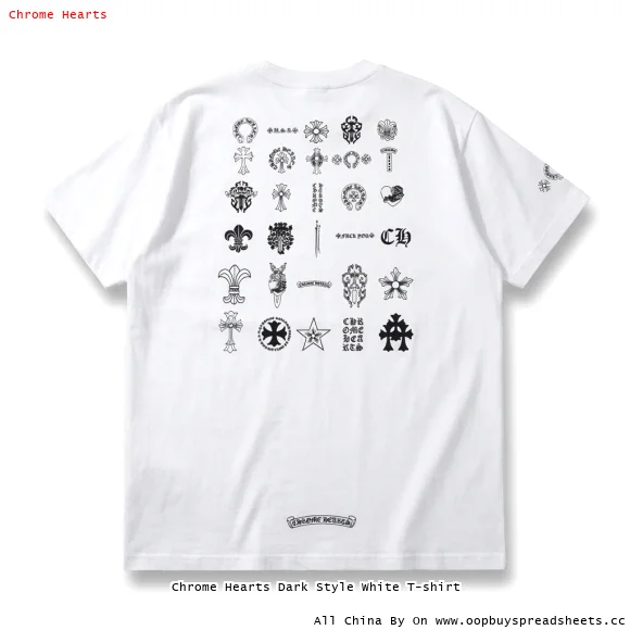 Chrome Hearts Dark Style White T-shirt