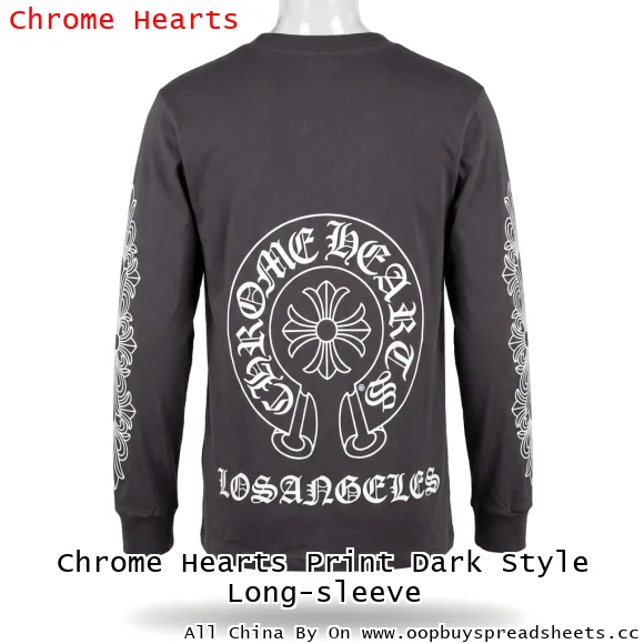 Chrome Hearts Print Dark Style Long-sleeve