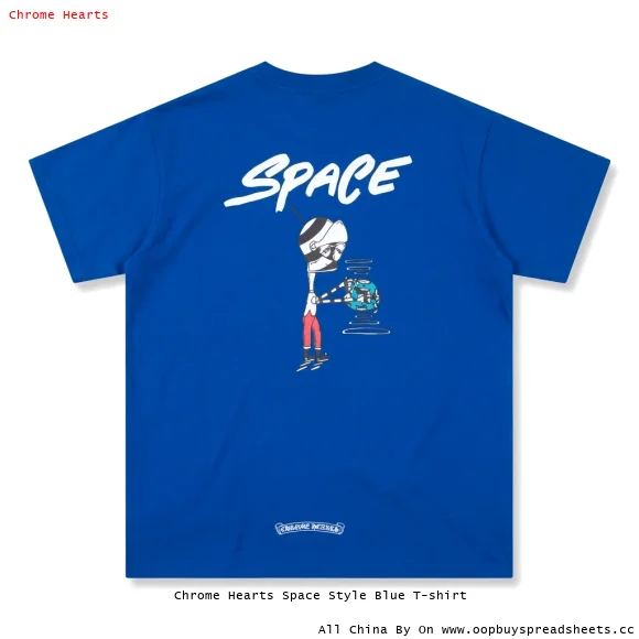 Chrome Hearts Space Style Blue T-shirt