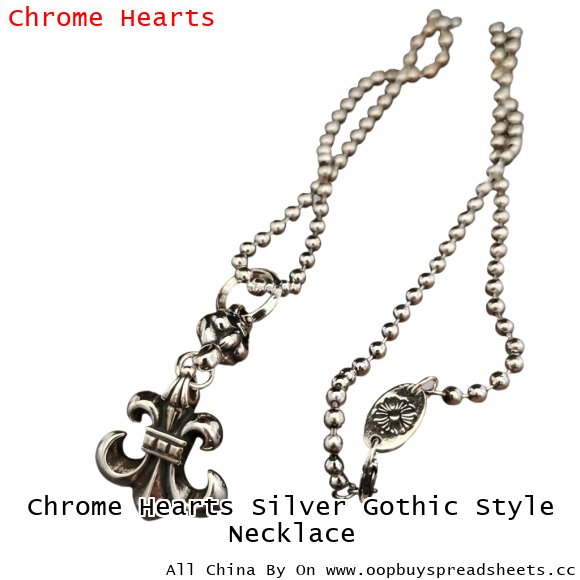 Chrome Hearts Silver Gothic Style Necklace