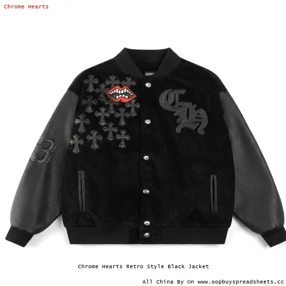 Chrome Hearts Retro Style Black Jacket