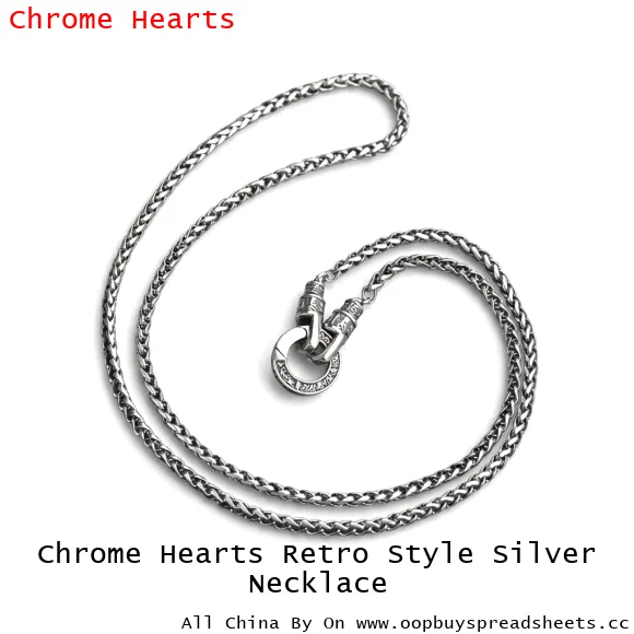Chrome Hearts Retro Style Silver Necklace