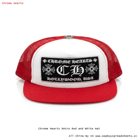 Chrome Hearts Retro Red and White Hat