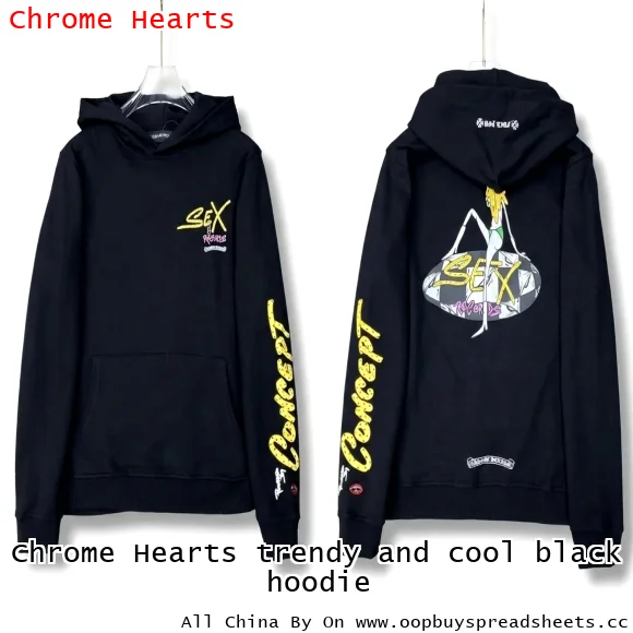 Chrome Hearts trendy and cool black hoodie
