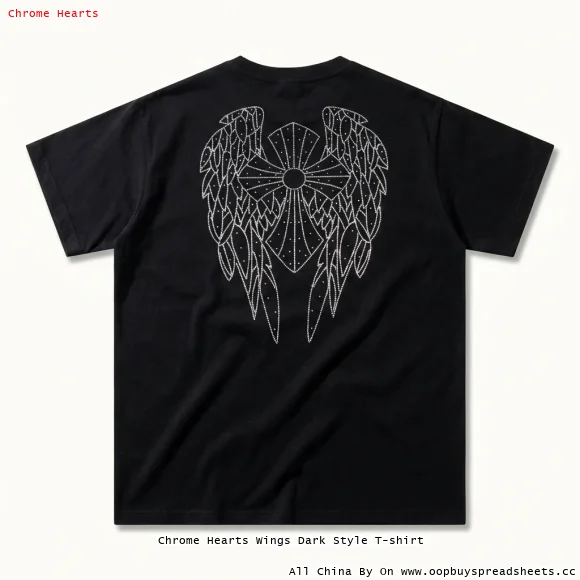 Chrome Hearts Wings Dark Style T-shirt