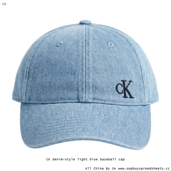 CK denim-style light blue baseball cap